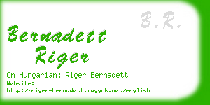 bernadett riger business card